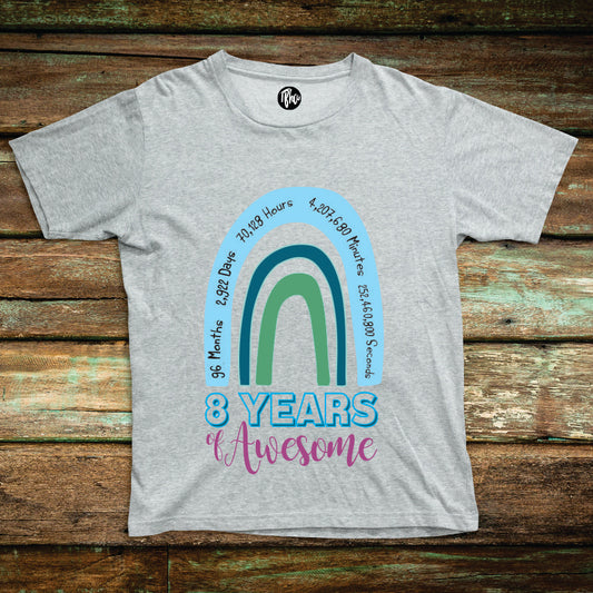 8 Years of Awesome 8th Birthday T-Shirt | Eighth Birthday - T Bhai