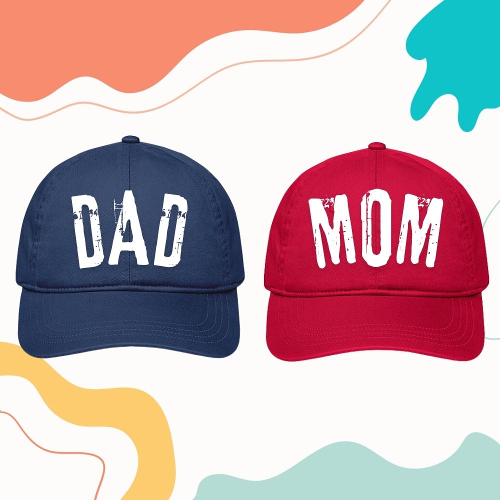 Mom and dad baseball caps on sale