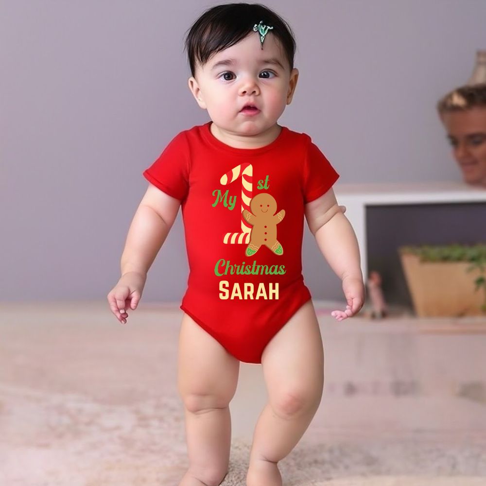 Red christmas onesie discount baby