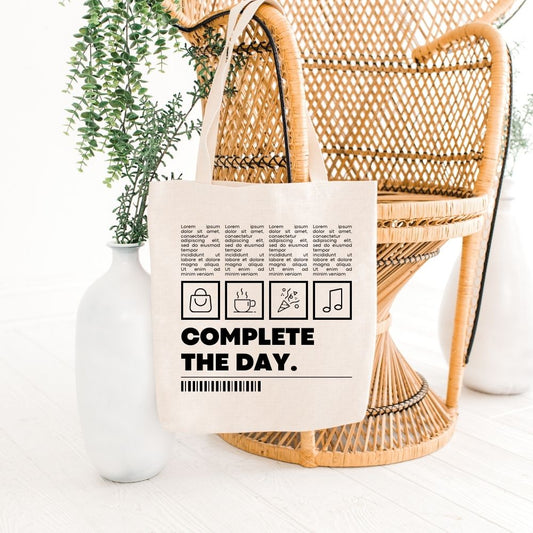 Complete The Day Tote Bag with Zipper - T Bhai