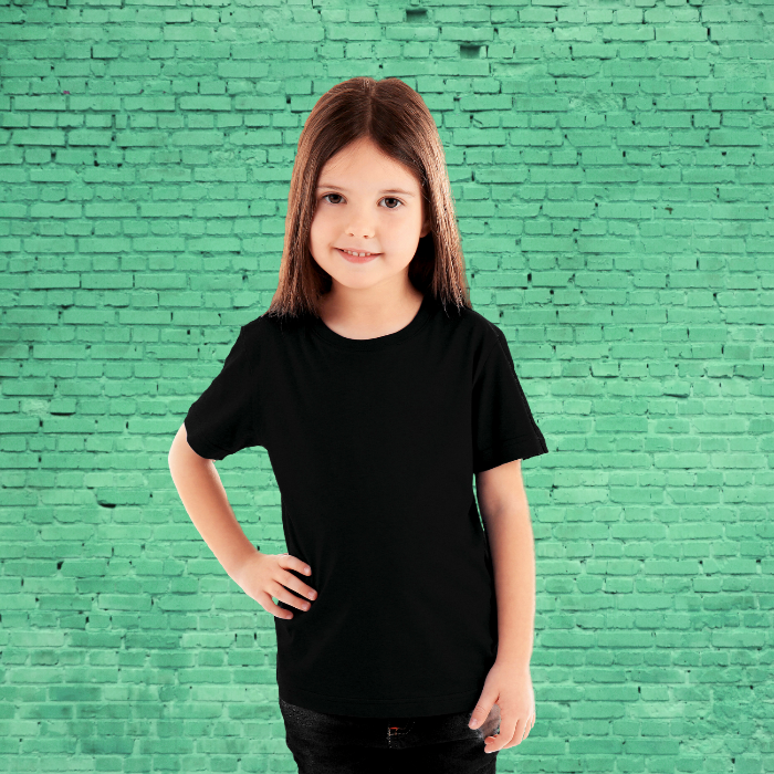 Plain black shirt for kids best sale