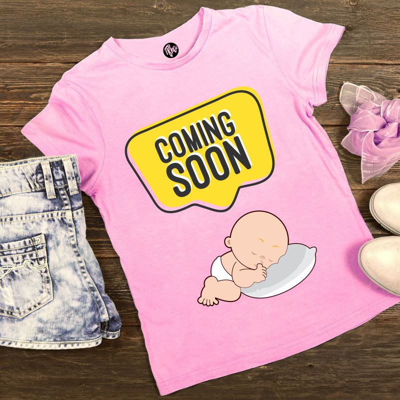 Baby Coming Soon Maternity T-Shirt for Women