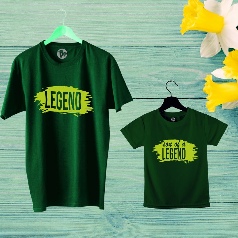 Son of a Legend Matching Father Son Combo T-Shirt