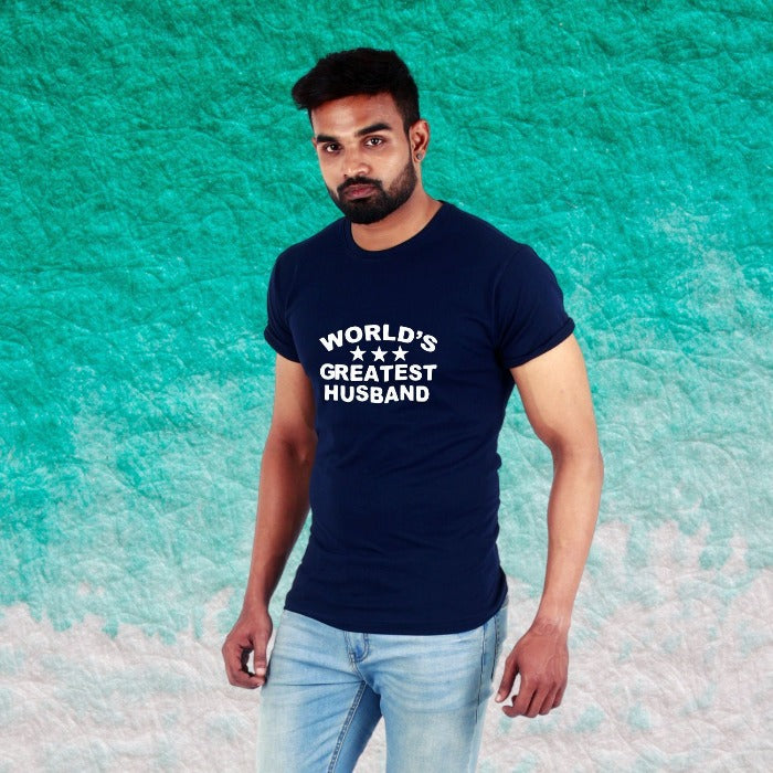 World's Greatest Husband T-Shirt for Men - T Bhai