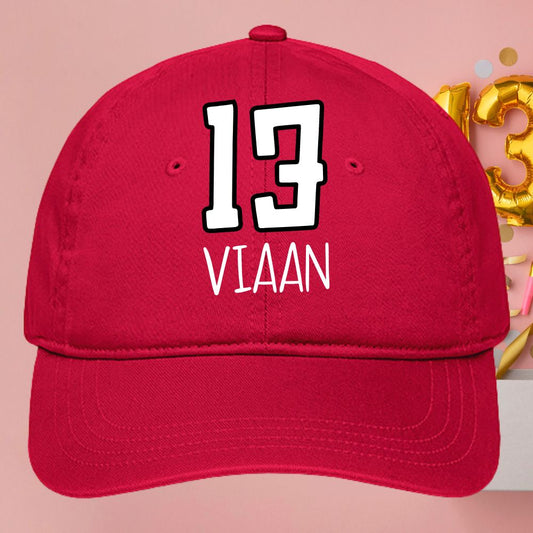 Personalized Cap for 13th Birthday Celebration