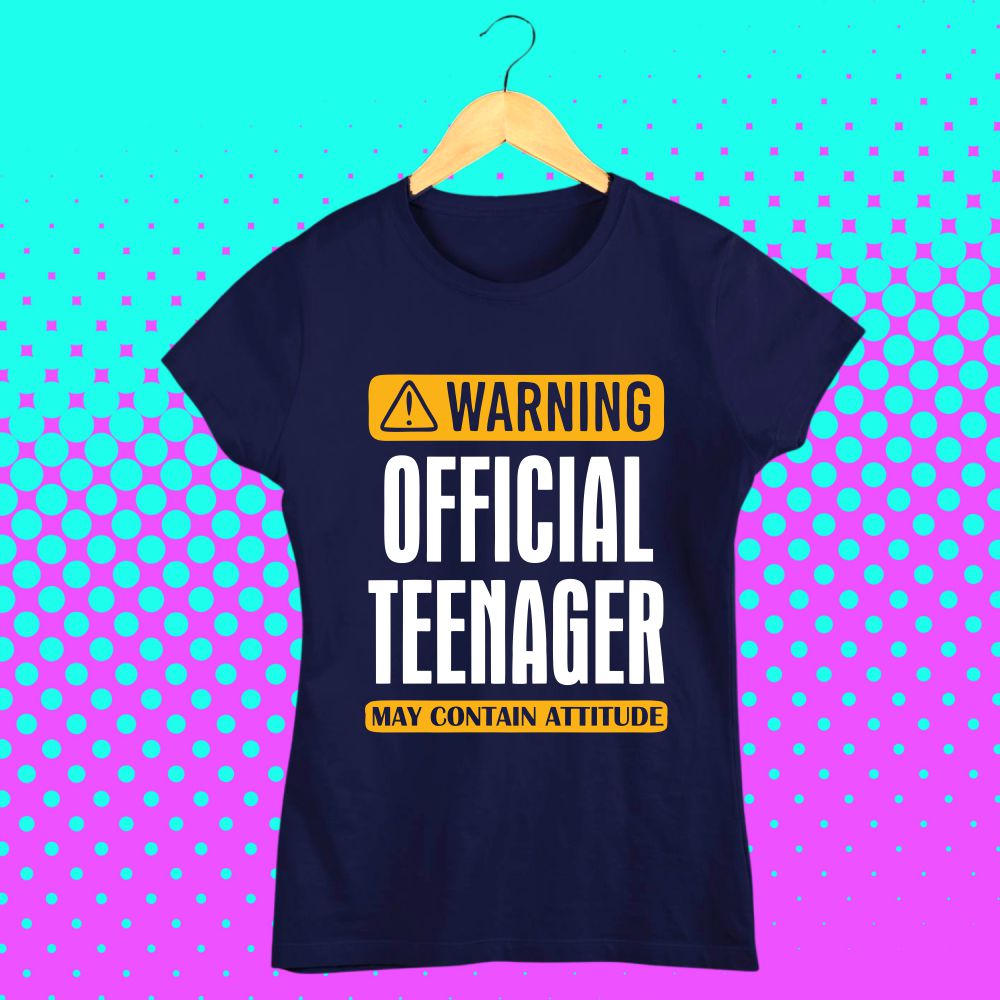 Warning Official Teenager 13th Birthday T-Shirt for Boys and Girls