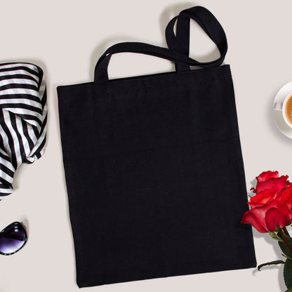 Do Your Own Thing Black Tote Bag with Zipper