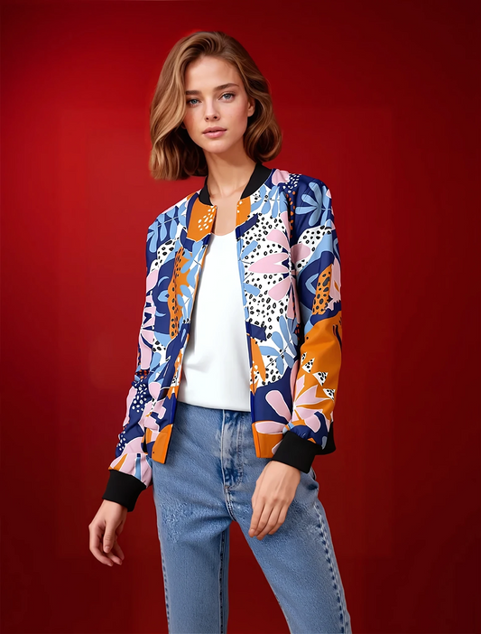 Blooming Bomber Jacket