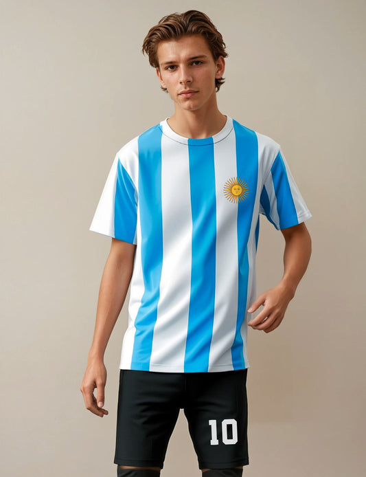 Argentina Legend Jersey for Football Enthusiasts | Personalize Name & Number Jersey with Matching Shorts