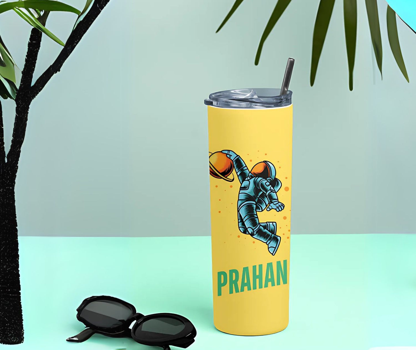 Space Theme Customized Astronaut Steel Tumbler