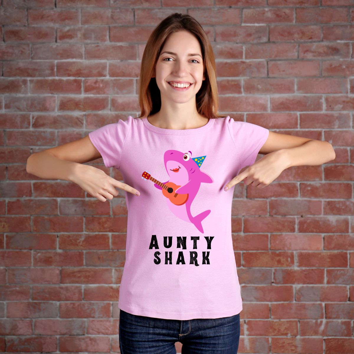 Personalized Shark Theme Birthday Tees | Customize for Aunty Masi Bua Sharks