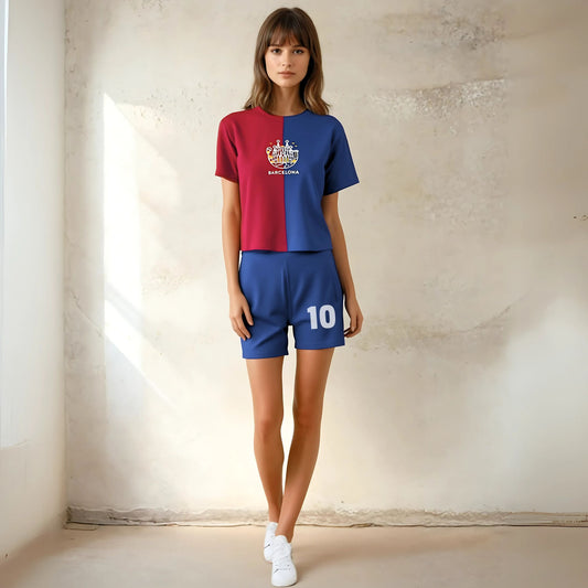 Personalized Barca Jersey & Shorts for Football Enthusiasts