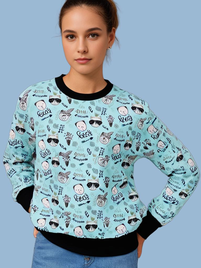 Be Mine Bear All Over Printed Sweatshirt