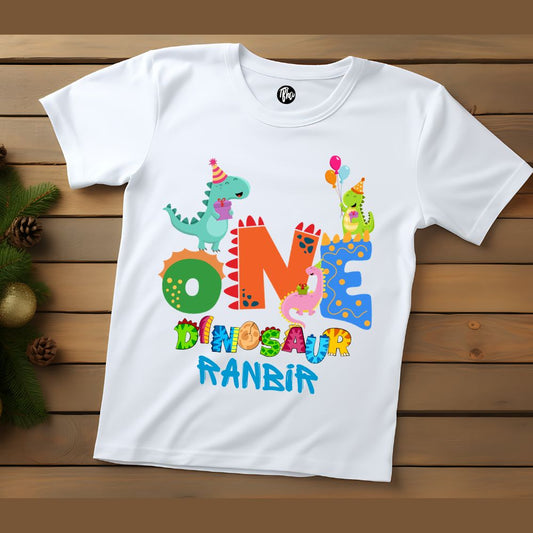 1st Birthday T-Shirt | Dino Theme T-Shirt - T Bhai