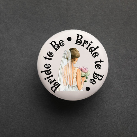 Bride & Team Bride Button Badges | 1 Bride & 4 Team Bride Badges