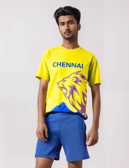 Personalized Team Chennai Jersey and Shorts for Cricket Enthusiasts