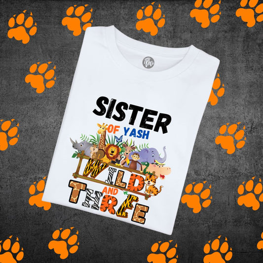 Sister of Wild and Three - Third Birthday Jungle Theme Family T-Shirts