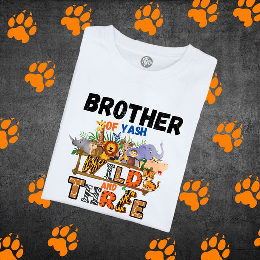 Brother of Wild and Three - Third Birthday Jungle Theme Family T-Shirts