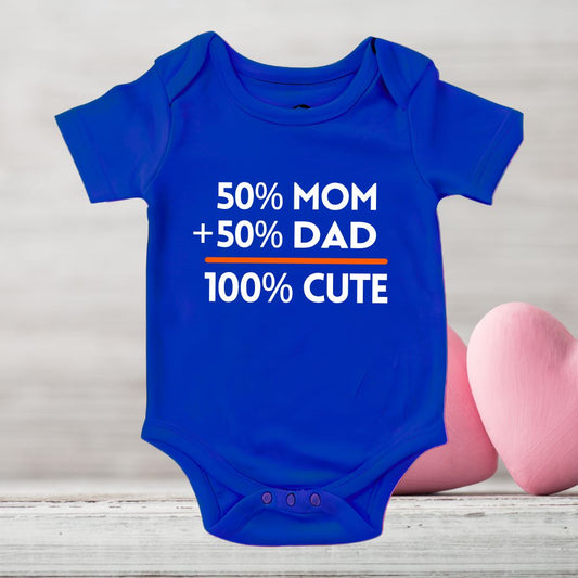 Cute Like Mom & Dad Royal Blue Onesie - T Bhai