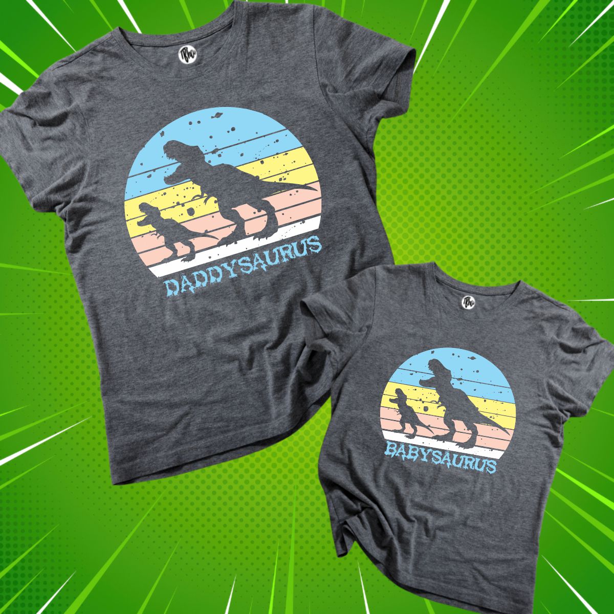 Daddysaurus & Babysaurus Dino Theme T-Shirts