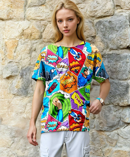 Be A Superhero | Superheroes All Over Printed Theme T-Shirt