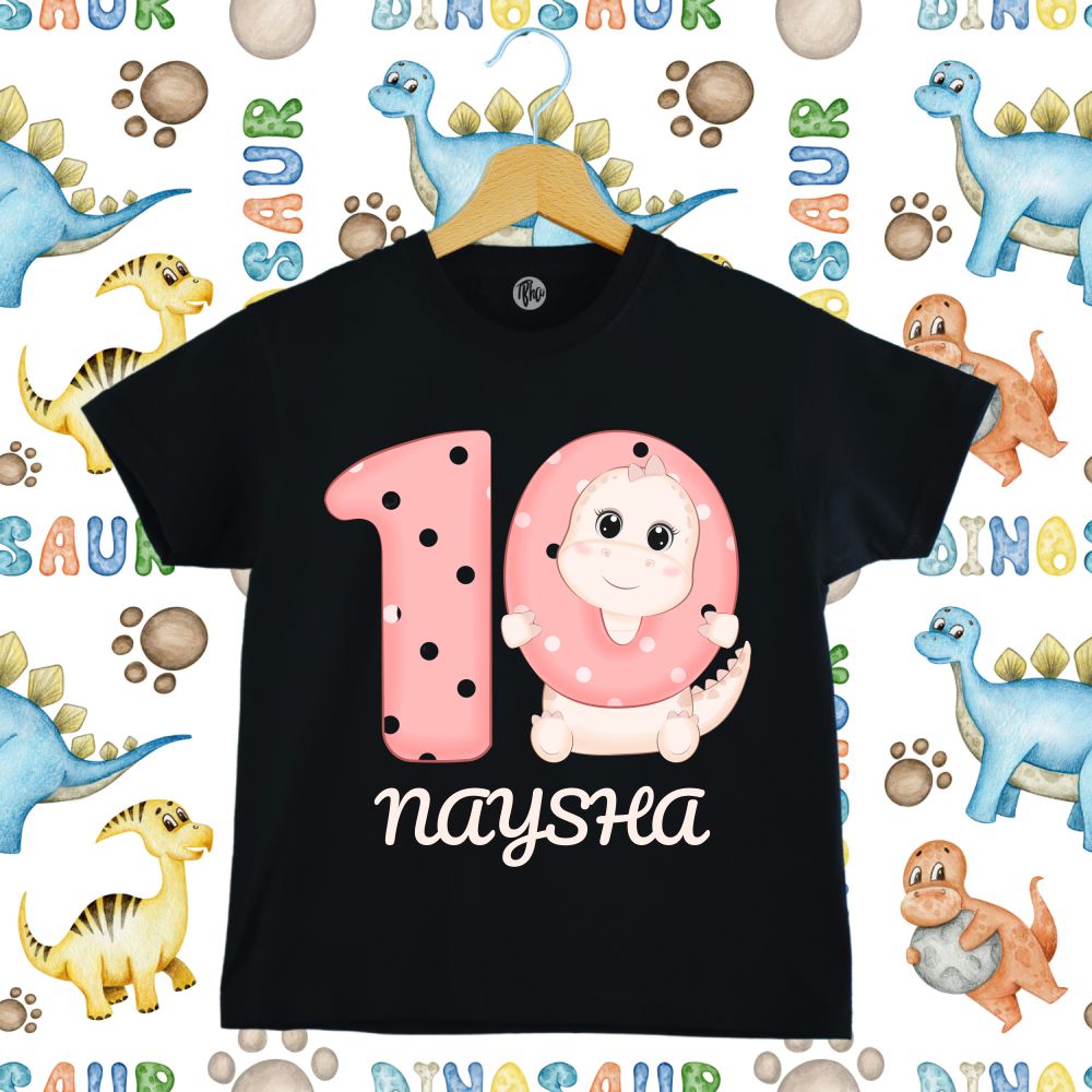 Monthly Birthday T-Shirts | 0-10 Months | Dino Theme T-Shirts for Babies