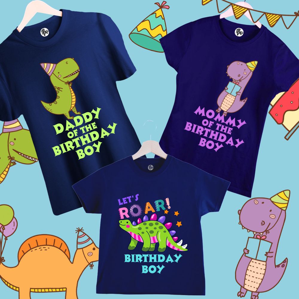 Dino Theme Birthday T-Shirts for Birthday Boy - T Bhai