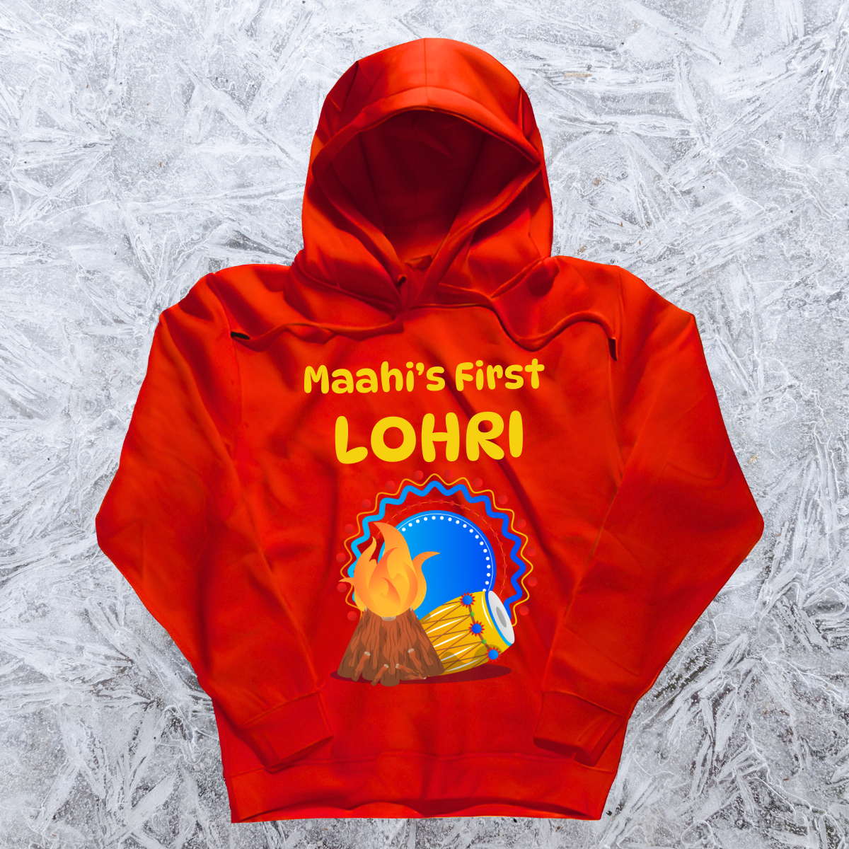 Personalized First Lohri Onesie/ T-Shirt/ Hoodie for Baby Boys & Baby Girls