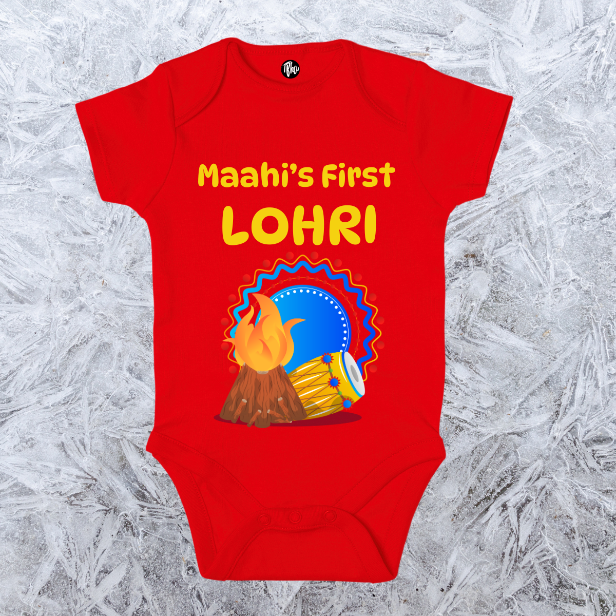 Personalized First Lohri Onesie/ T-Shirt/ Hoodie for Baby Boys & Baby Girls