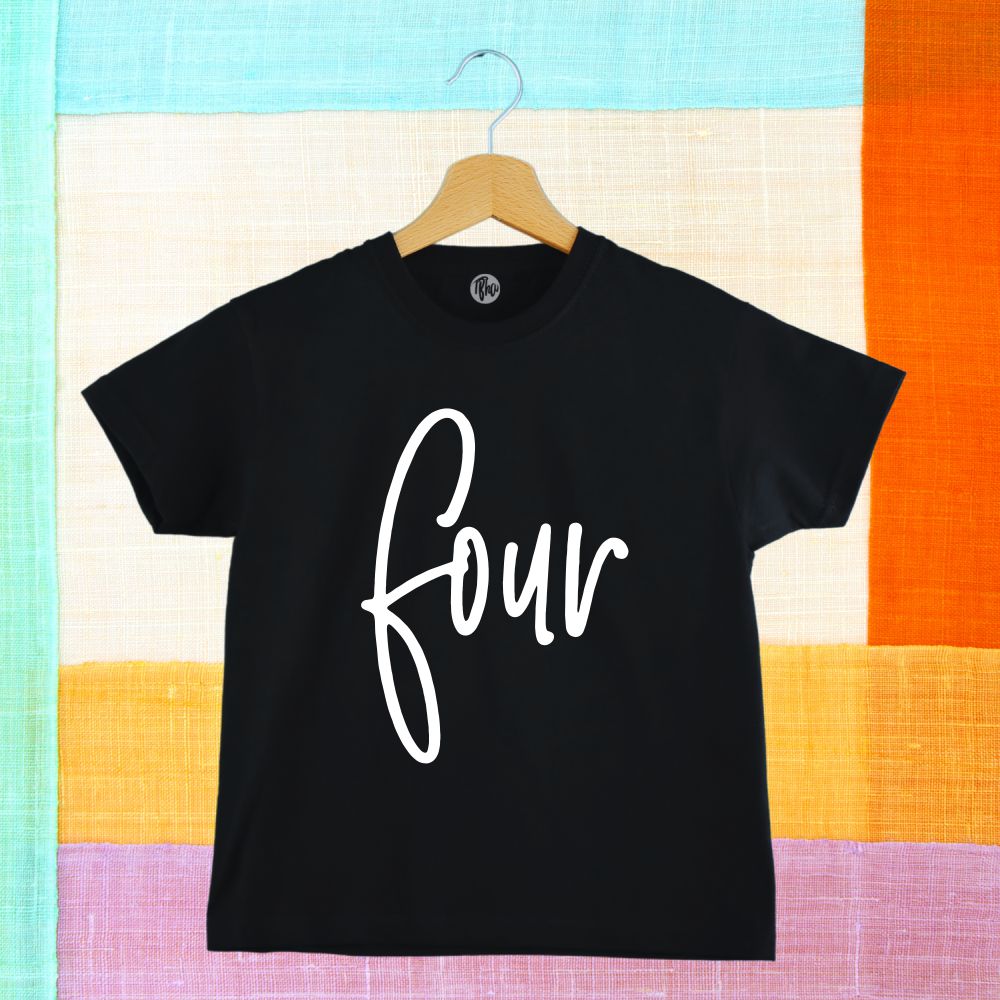 Four | 4th Birthday T-Shirt for Kids - T Bhai