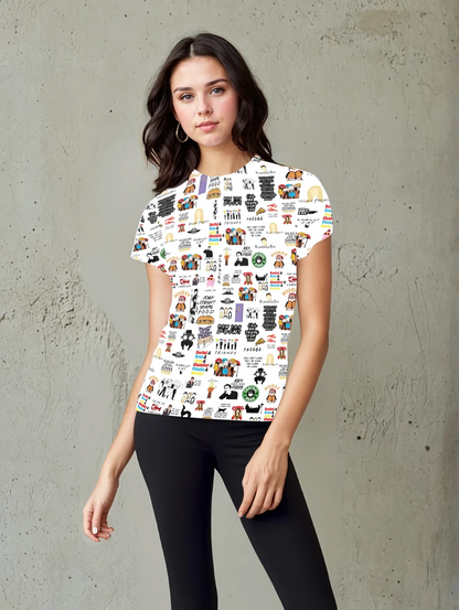 Friends Theme All Over Print Unisex T-Shirt