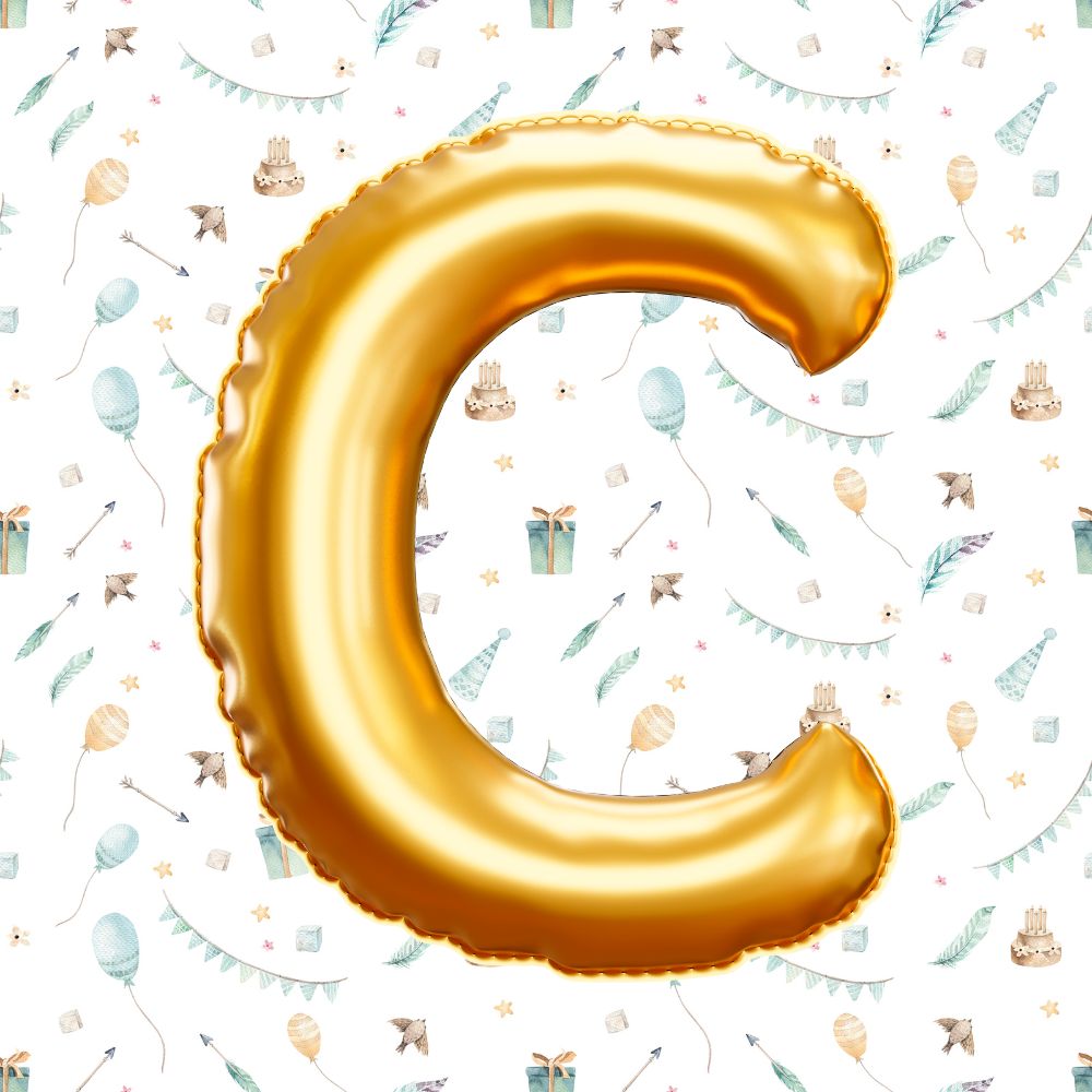 Gold Alphabet Balloons A-Z Alphabets for Party Decorations (16 Inch) - T Bhai