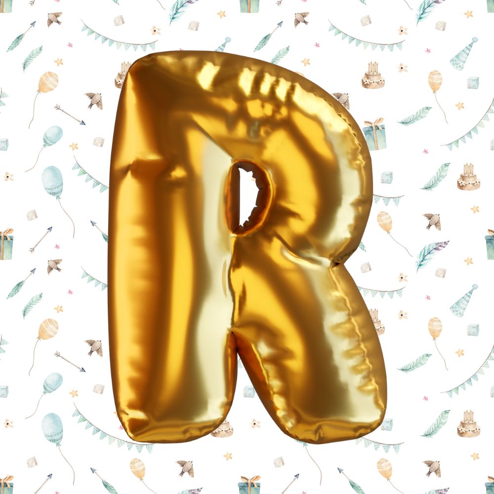 Gold Alphabet Balloons A-Z Alphabets for Party Decorations (16 Inch) - T Bhai