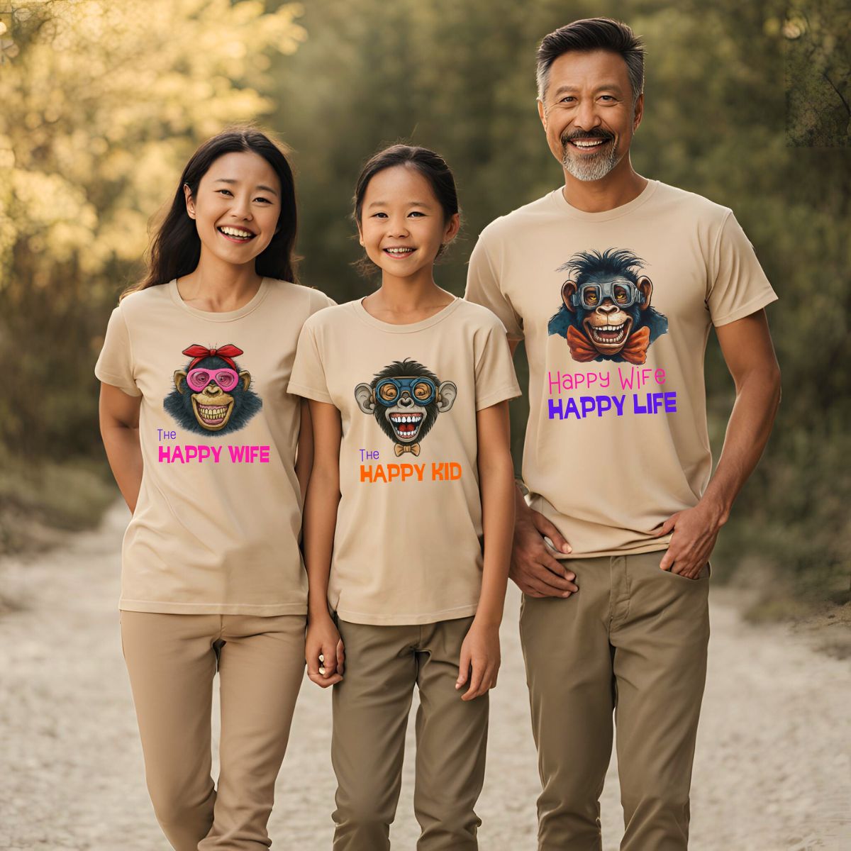 Happy Wife Happy Life Happy Kids - The Happy Family T-Shirts