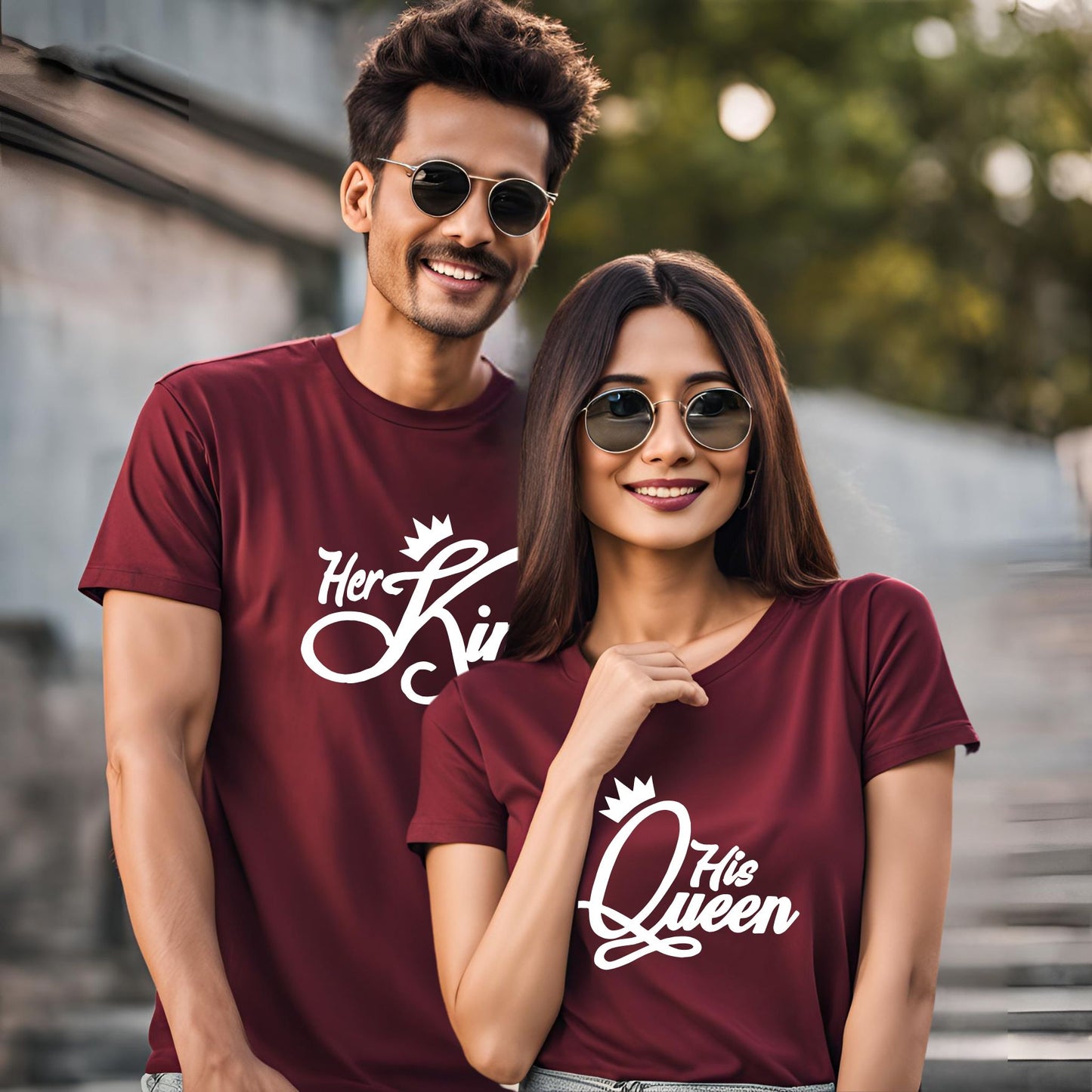 King Queen Couple T-Shirts | King Queen Prince & Princess T-Shirts for Family