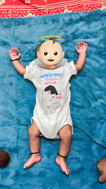 Papa's 1st Birthday with me Onesie for Baby Boys & Baby Girls