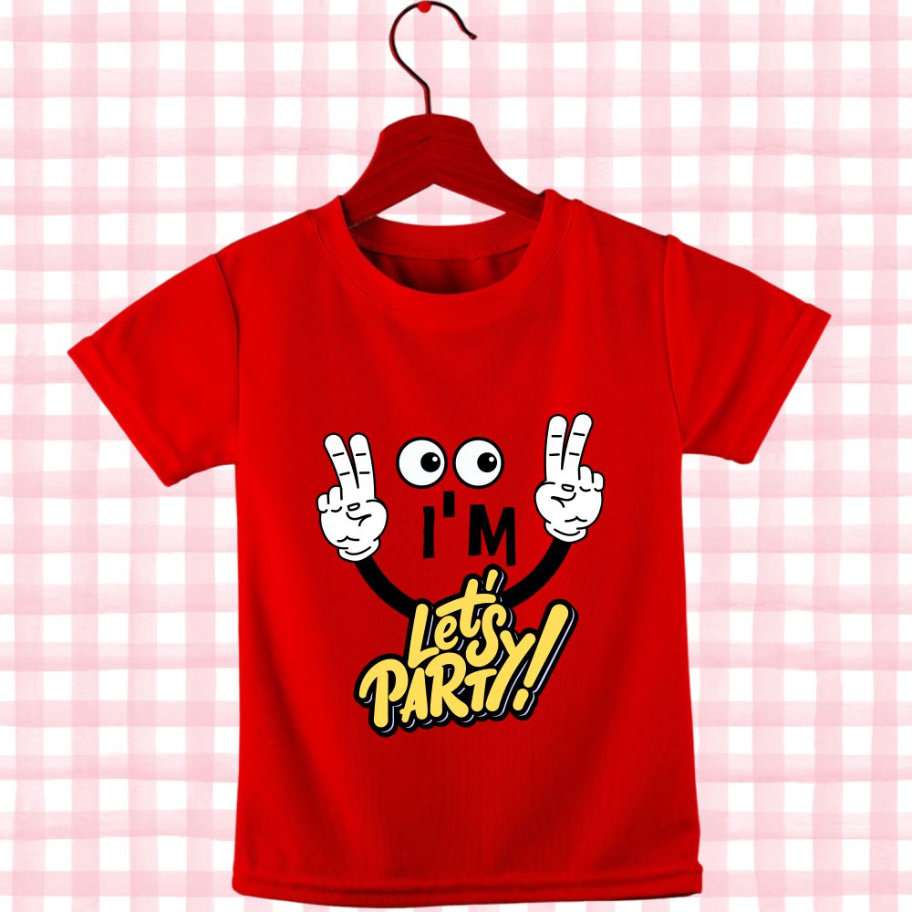 I am Two Let's Party 2nd Birthday T-Shirt for Kids - T Bhai