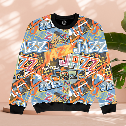 Jazzin' Around All Over Printed Sweatshirt