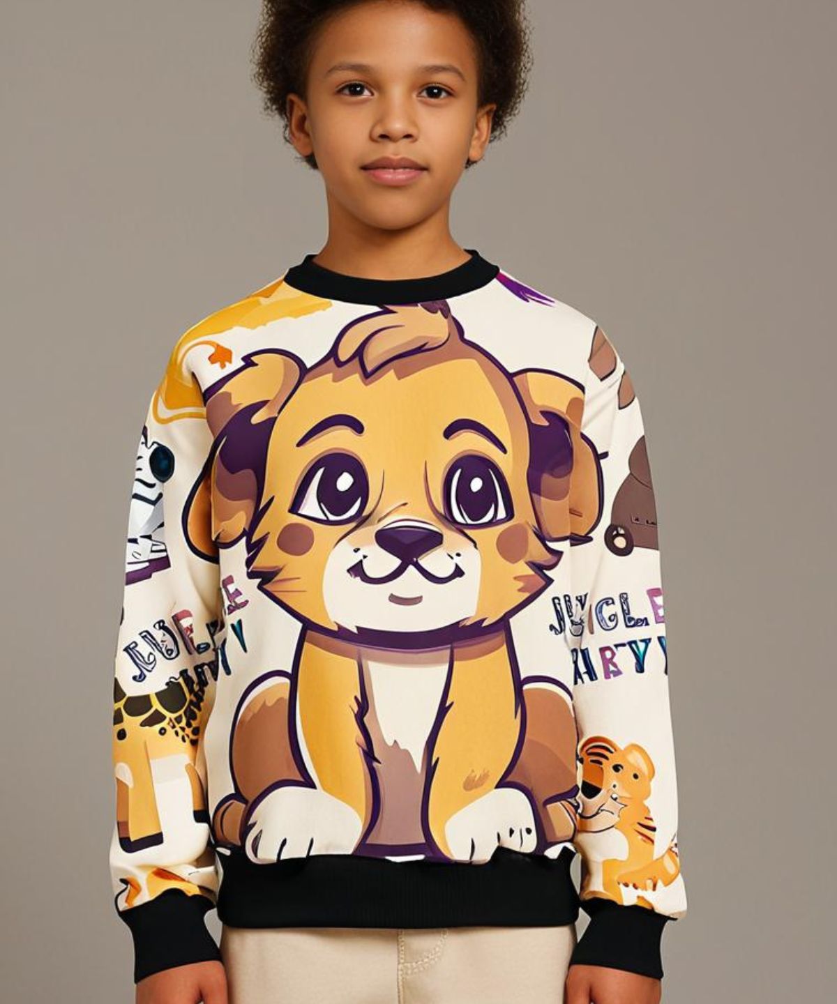 Jungle Party Simba And Friends All Over Printed Sweatshirt