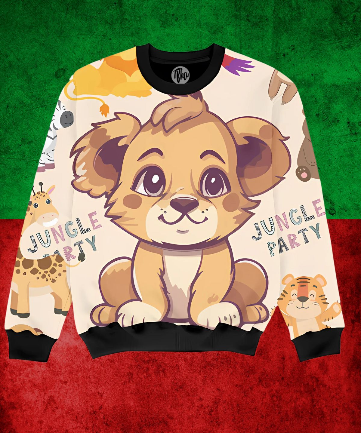 Jungle Party Simba And Friends All Over Printed Sweatshirt