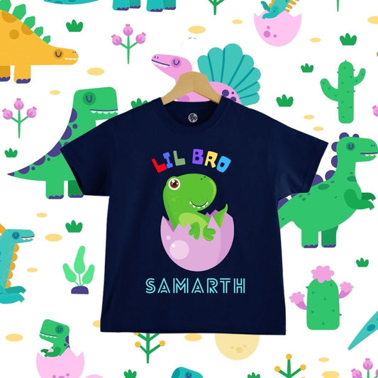Lil Bro Dino Theme Customized T-Shirts - T Bhai