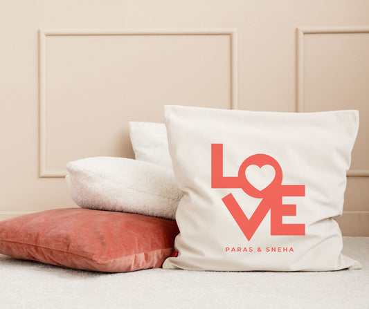 Personalized Love Cushion Cover