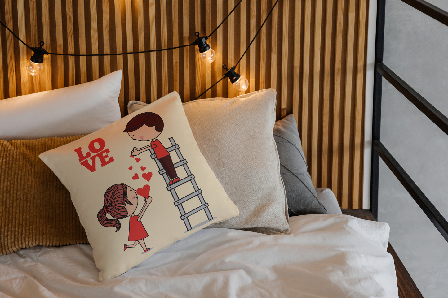 It's Raining Love Cushion Cover | Valentine Gifts