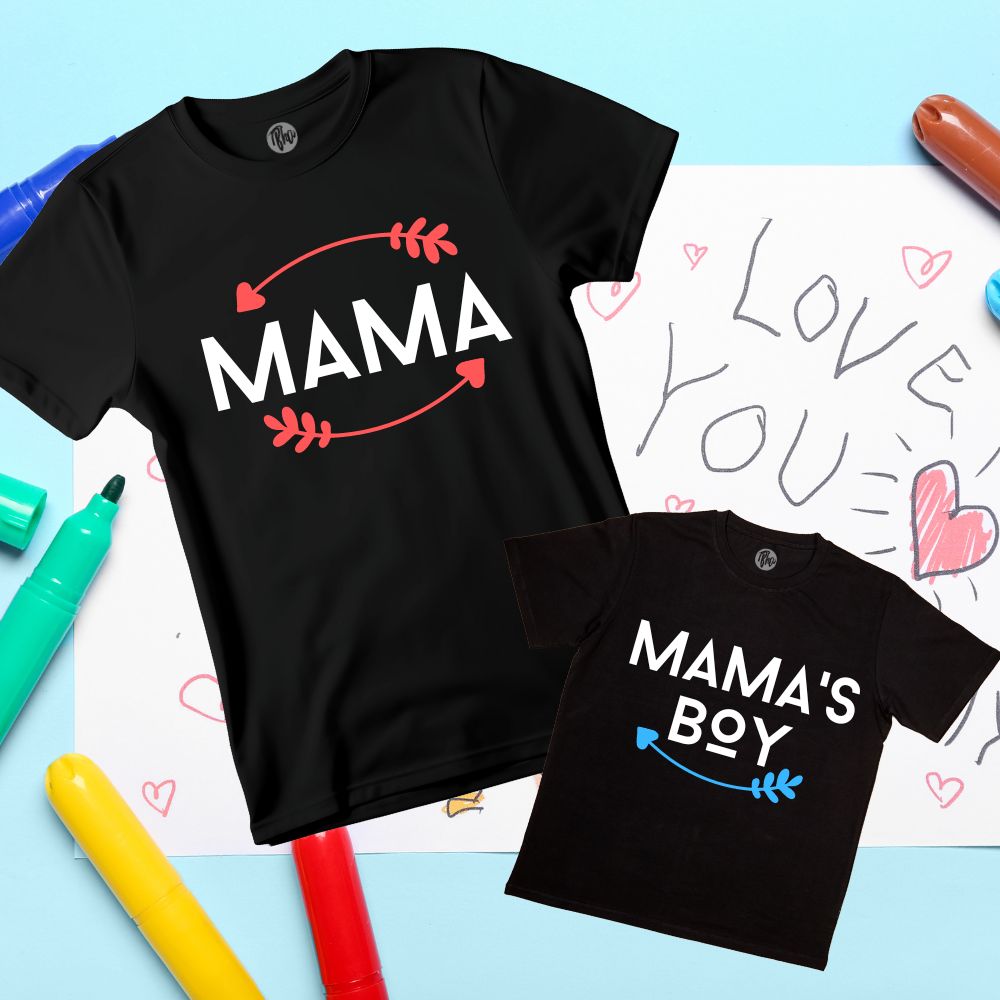 Mama and Mama's Boy Matching Mother & Son T-Shirts