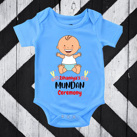 Custom Name Mundan Ceremony Onesies for Babies