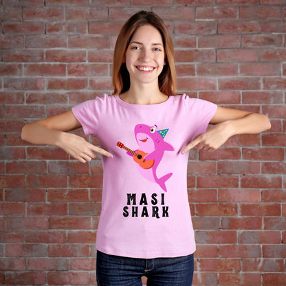 Personalized Shark Theme Birthday Tees | Customize for Aunty Masi Bua Sharks