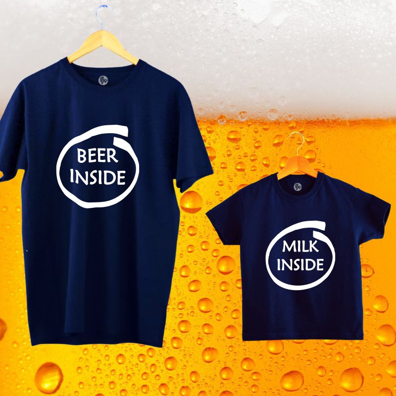 Beer Inside Milk Inside Family T-Shirt - T Bhai