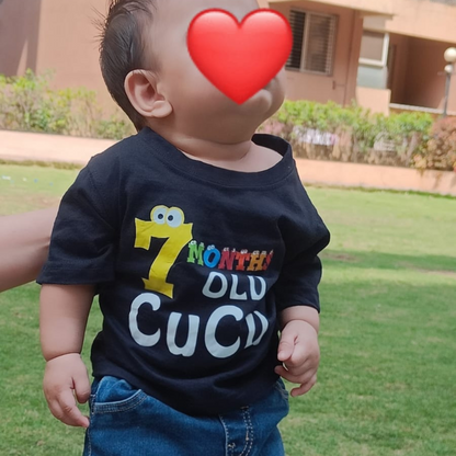 Personalized Monthly Birthday T-Shirt for Babies | 0-9 Months