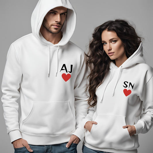 Personalized Name Initial Hoodies for Him & Her