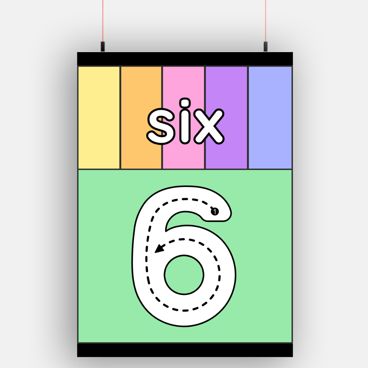 Number Formation & Tracing 0-9 Numbers Set of 10 A4 Posters | Ideal Birthday Gift for Toddlers